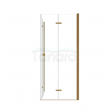 BESCO Kabina kwadratowa składana 80x80x195 Exo-H 80 Brushed Gold KEHZS-80-195